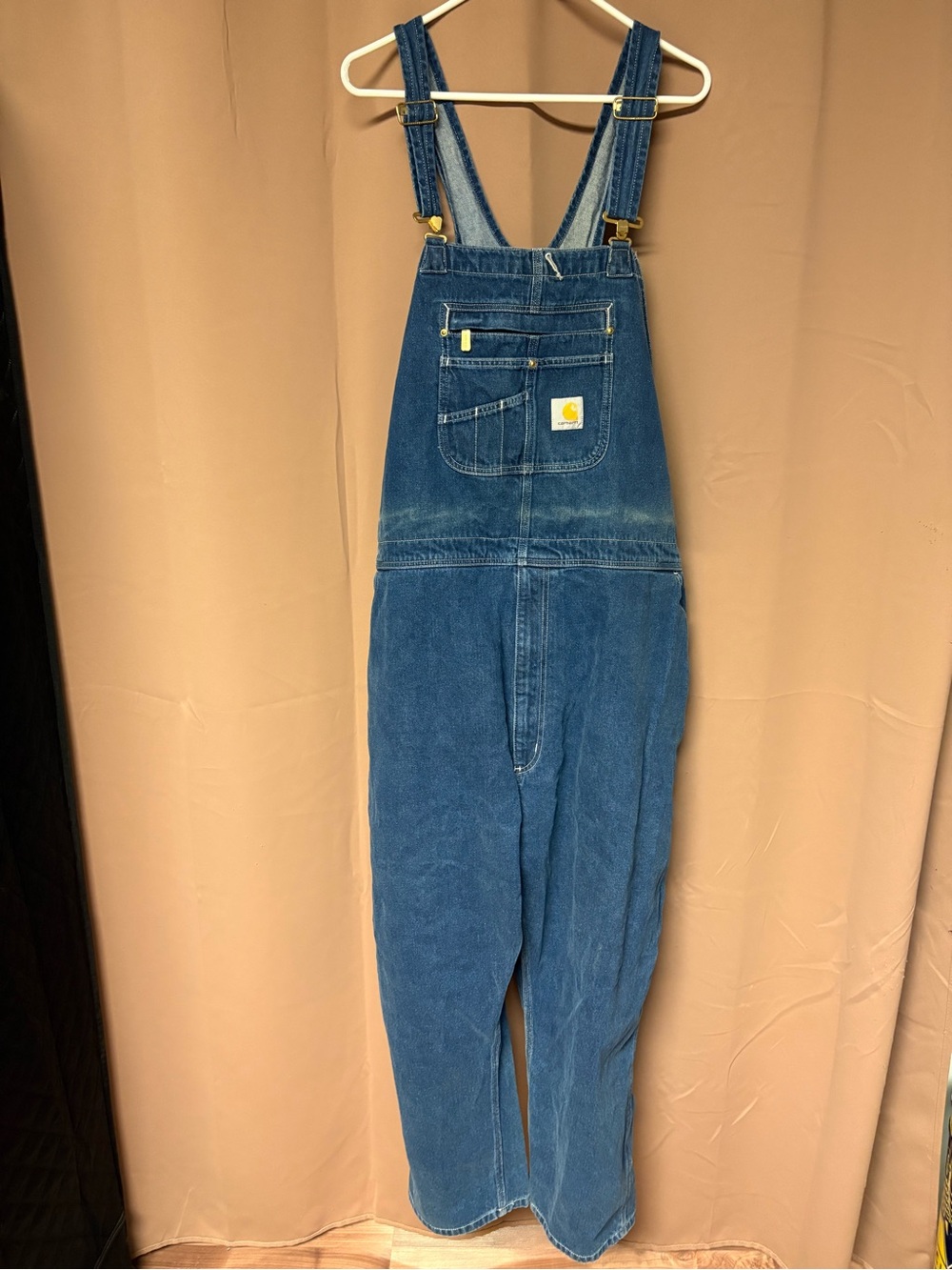 Carhartt Denim Overalls Mens 50 x 30 Blue Workwear Gorpcore Construction
